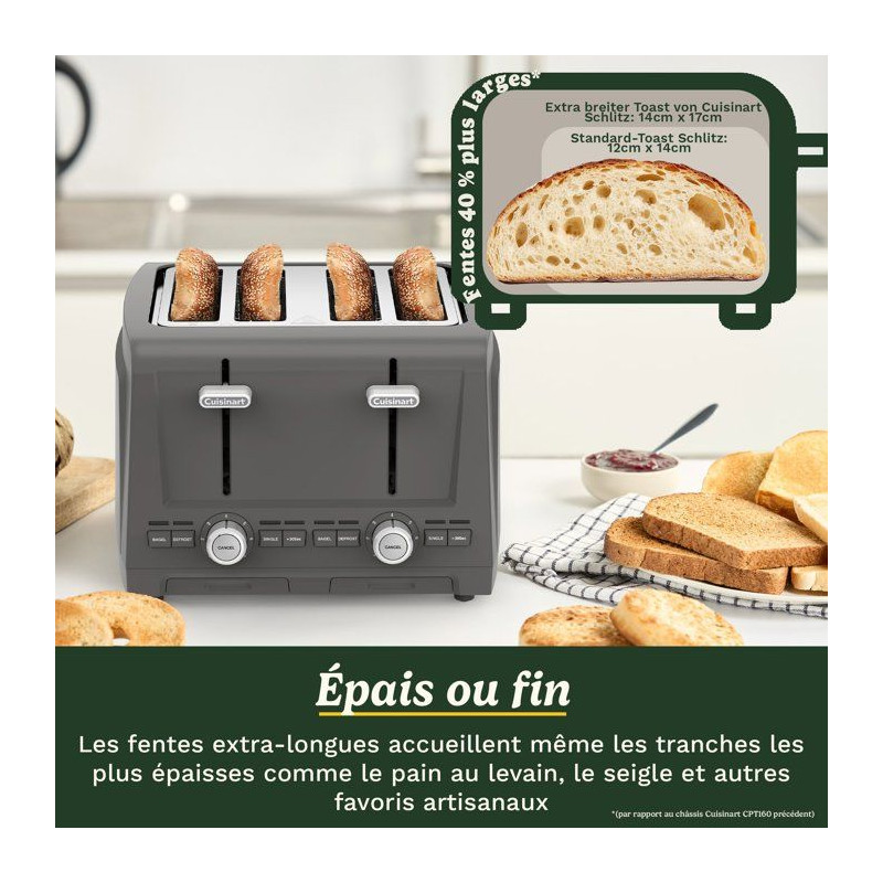 Grille-pain - CUISINART - Core Collection - 4 tranches - Fentes extra