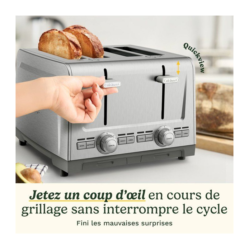 Grille-pain - CUISINART - Core Collection - 4 tranches - Acier inoxyda