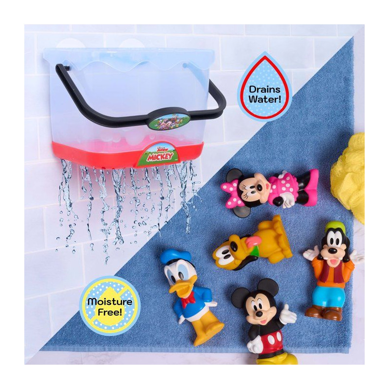 Jouets de bain - DISNEY Mickey Mouse - 5 figurines - Panier de rangeme