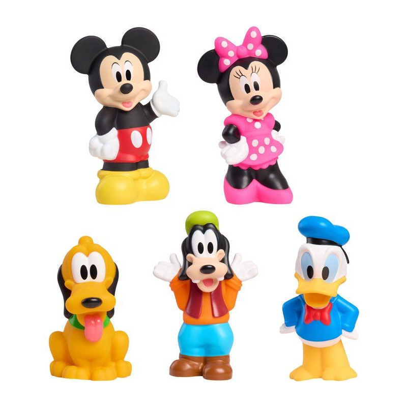 Jouets de bain - DISNEY Mickey Mouse - 5 figurines - Panier de rangeme