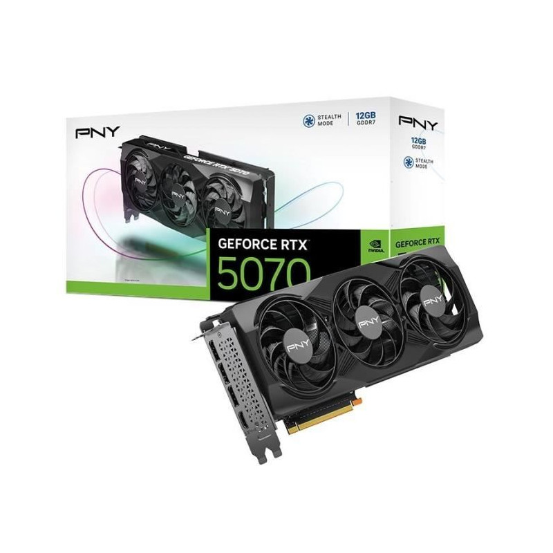 PNY - Carte graphique - GEFORCE RTX™ 5070 - 12Go - Triple Fan DLSS 4