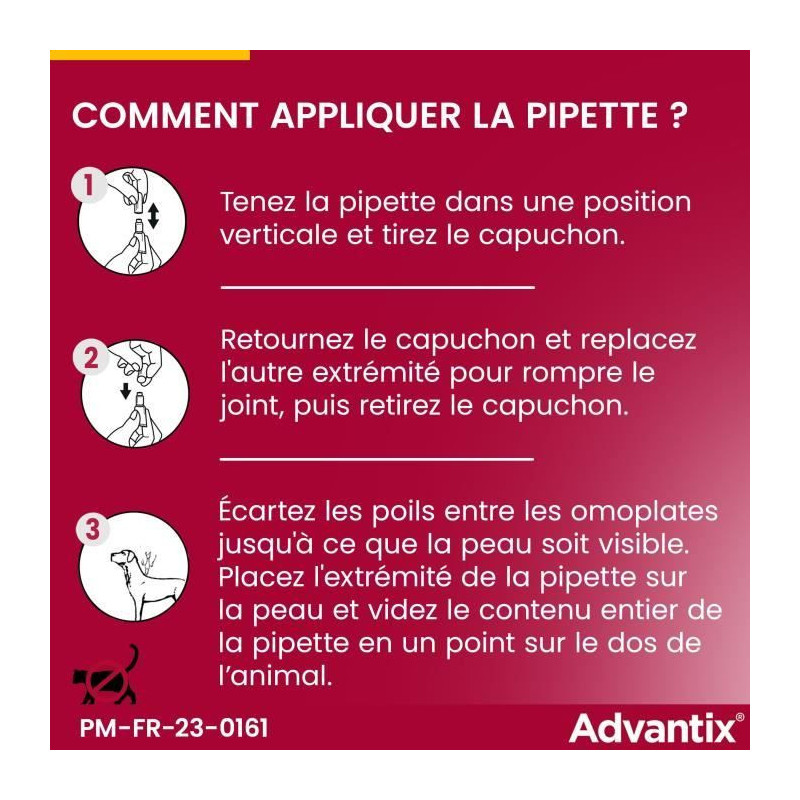 Advantix Dog very small breed antiparasitic solution 1.5 to 4kg 6 pipe