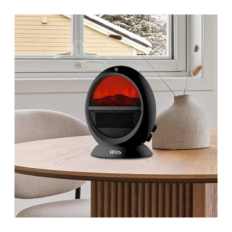 Foyer décoratif soufflant - 2000 W - WARMTECH - WTFED1500-N - ROND -