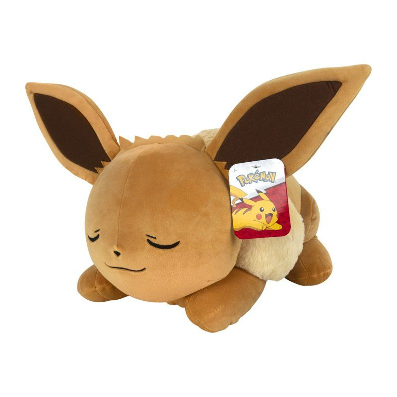 Peluche dormante Pokémon Évoli - POKEMON - 45 cm - position endormie
