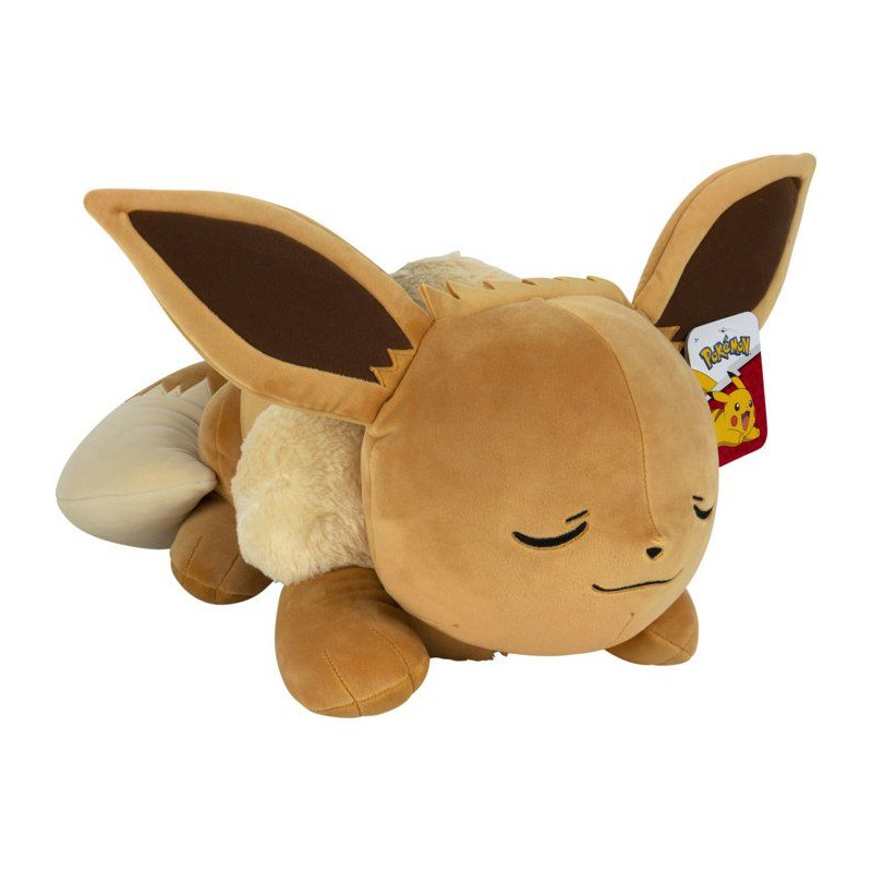 Peluche dormante Pokémon Évoli - POKEMON - 45 cm - position endormie