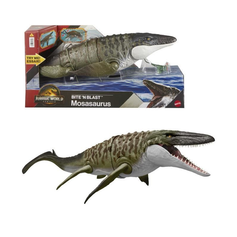 Jurassic World - Figurine articulée Mosasaurus - Dinosaure - JCH00