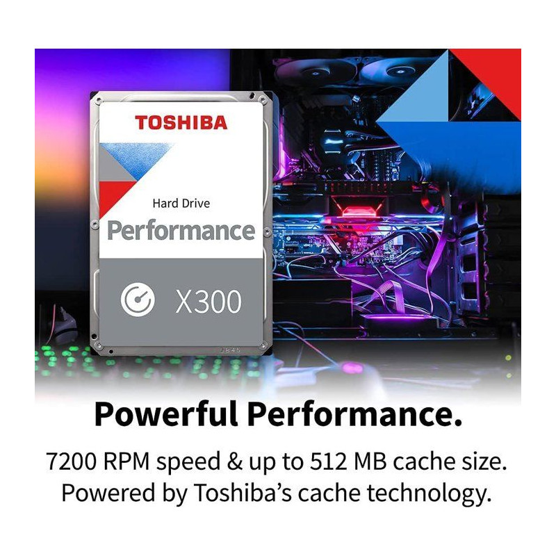 TOSHIBA - X300 - Disque dur interne - 4TB (512MB) - Performance Hard