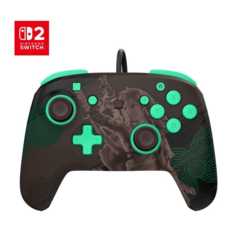 Manette de gaming Nintendo Switch 2 Rematch filaire - The Legend of Ze