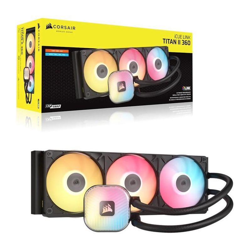 CORSAIR - iCUE LINK TITAN II 360 RX RGB - Watercooling CPU - 360 mm