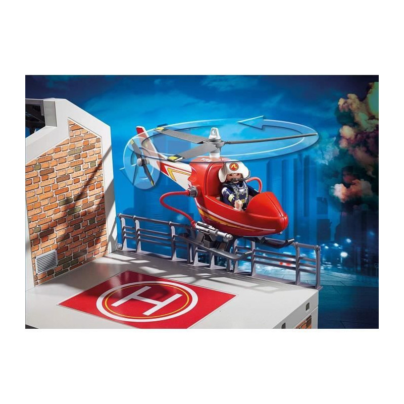 PLAYMOBIL 9462 - City Action - Fire Station with Helicopter - New in 2