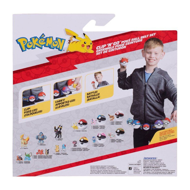 Ceinture Poké Ball - POKEMON - Clip'N Go Métamorph - 2 Poké Balls -