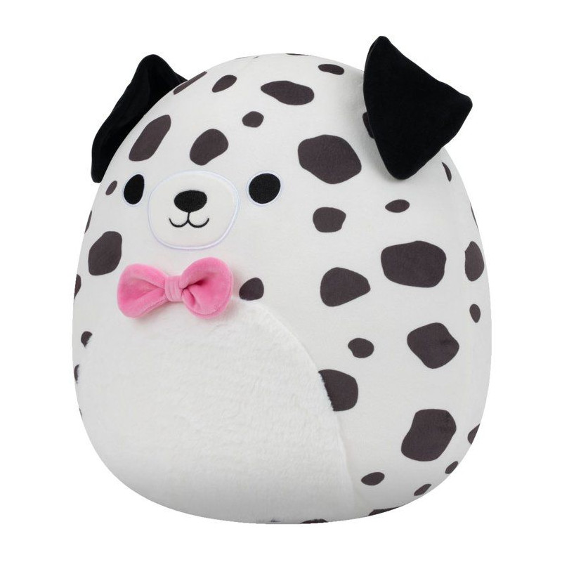 Peluche dalmatien - SQUISHMALLOWS - Dustin - 40 cm - ventre duveteux -