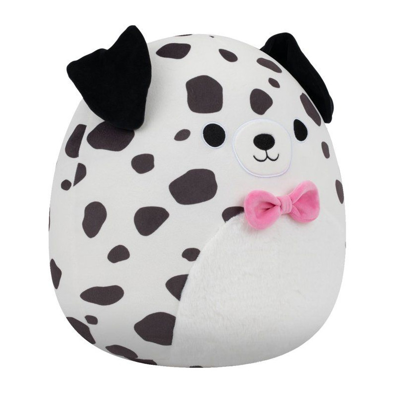Peluche dalmatien - SQUISHMALLOWS - Dustin - 40 cm - ventre duveteux -