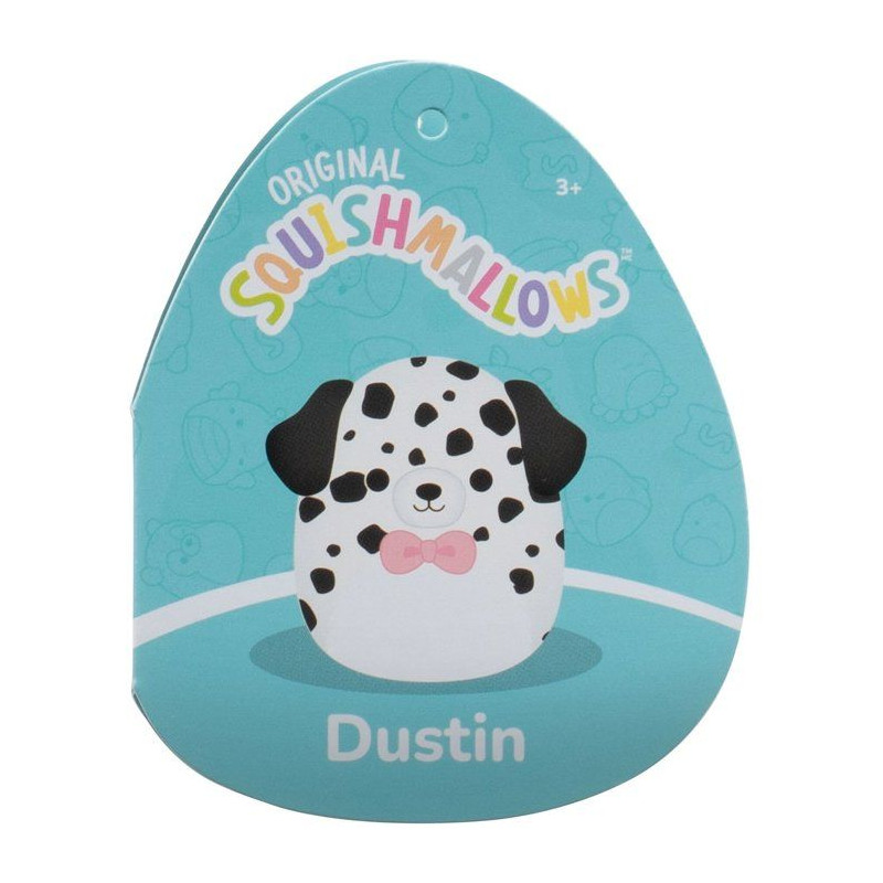 Peluche dalmatien - SQUISHMALLOWS - Dustin - 40 cm - ventre duveteux -