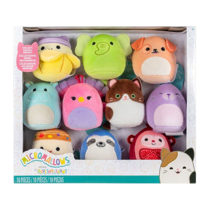 Coffret peluches miniatures - SQUISHMALLOWS - Micromallows - 10 pieces