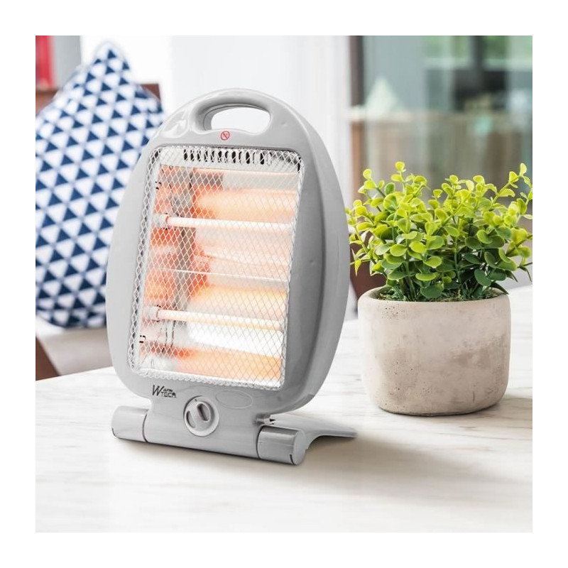 Chauffage halogène - 800 W - WARMTECH - WTHH800 - Gris