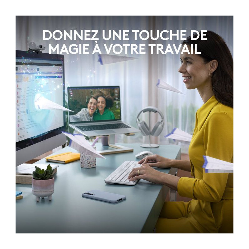 Clavier - Sans fil - Logitech - Signature Slim K950 - AZERTY - Blanc