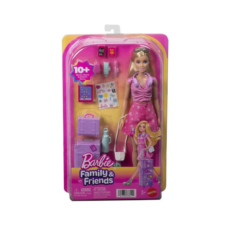 Poupée mannequin - Barbie - Malibu Aventures Sans Limites avec bagage