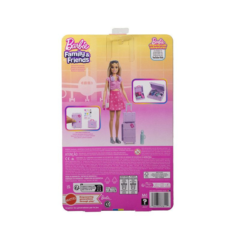 Poupée mannequin - Barbie - Malibu Aventures Sans Limites avec bagage