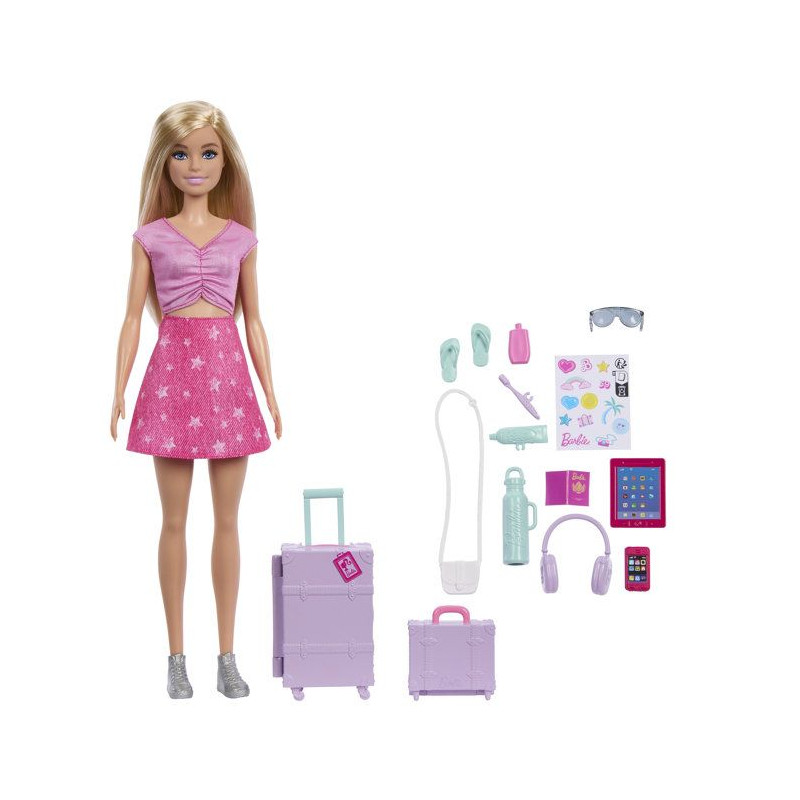 Poupée mannequin - Barbie - Malibu Aventures Sans Limites avec bagage