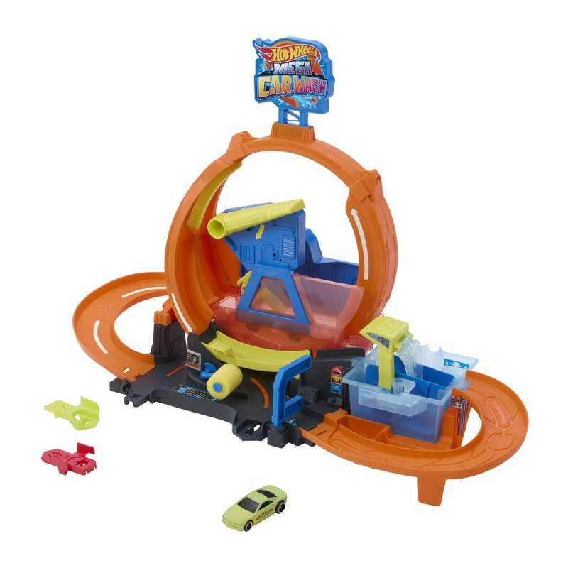 Playset - HOT WHEELS - Mega Station Lavage JHL97 - Looping 45 cm - Eau