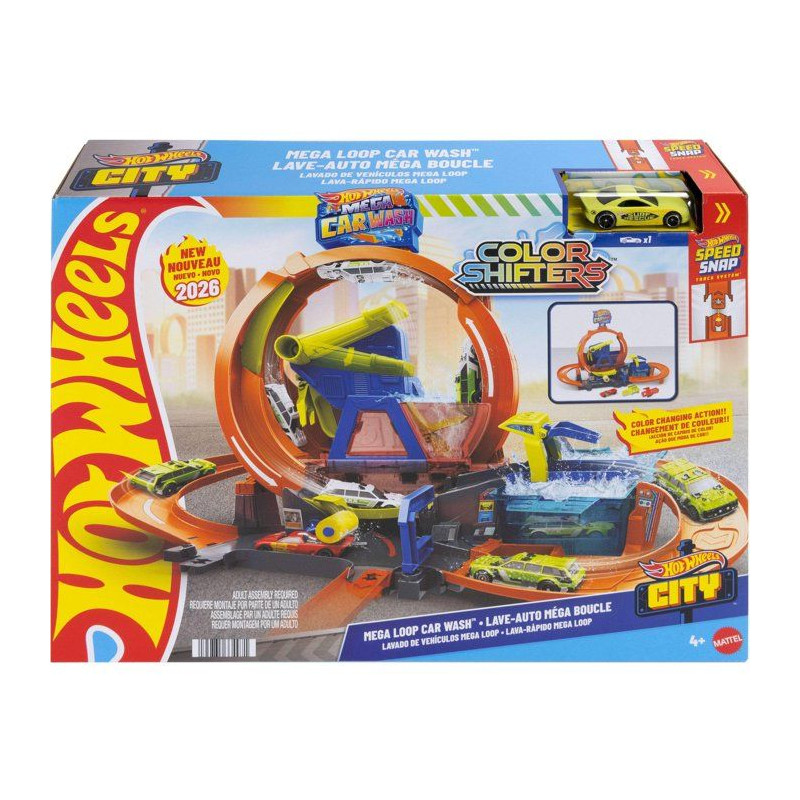 Playset - HOT WHEELS - Mega Station Lavage JHL97 - Looping 45 cm - Eau