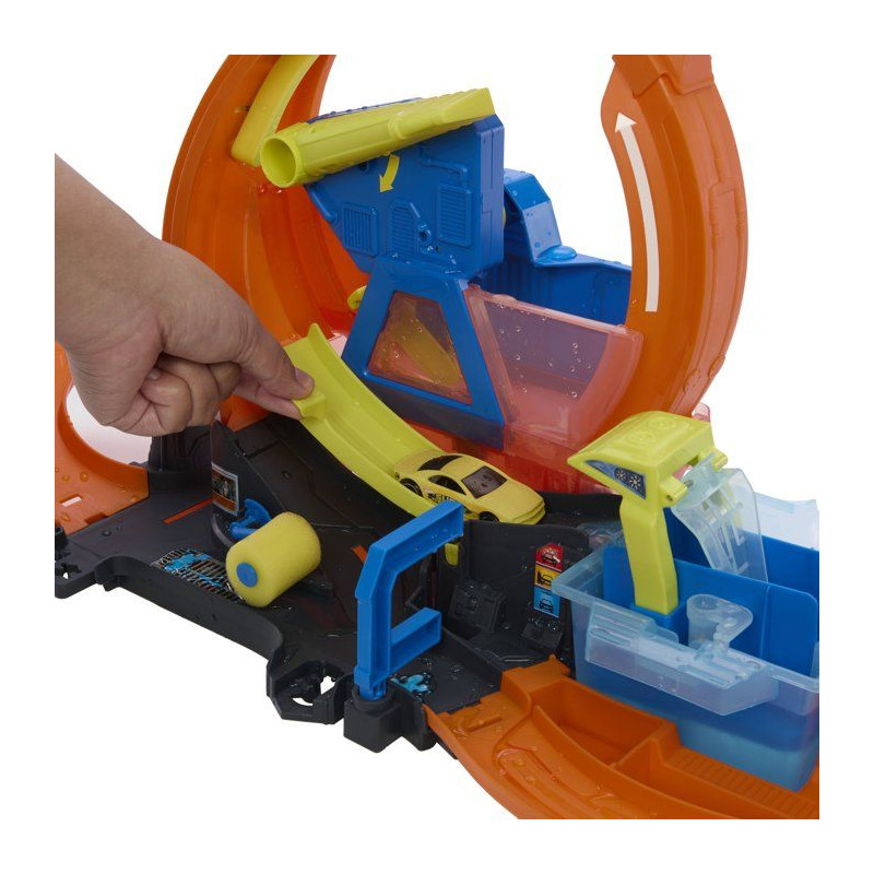 Playset - HOT WHEELS - Mega Station Lavage JHL97 - Looping 45 cm - Eau