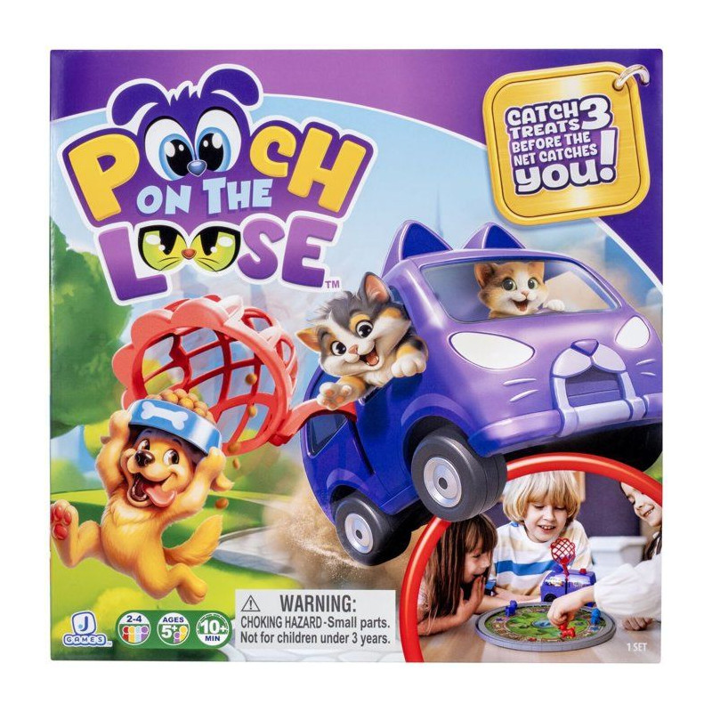 Toutou en cavale - Jeu de plateau - JAZWARES - chiots gourmands
