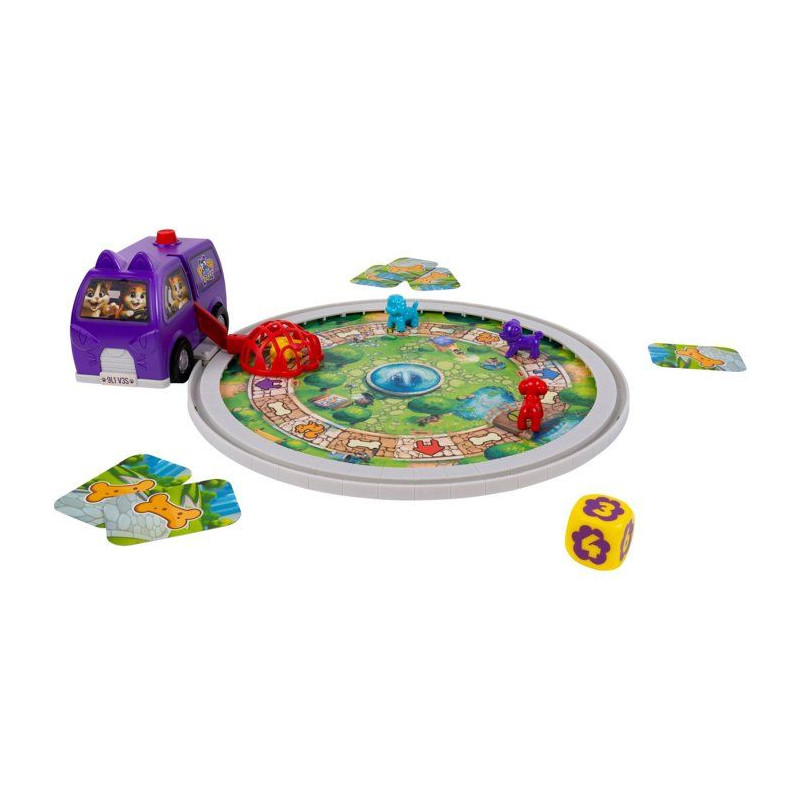 Toutou en cavale - Jeu de plateau - JAZWARES - chiots gourmands