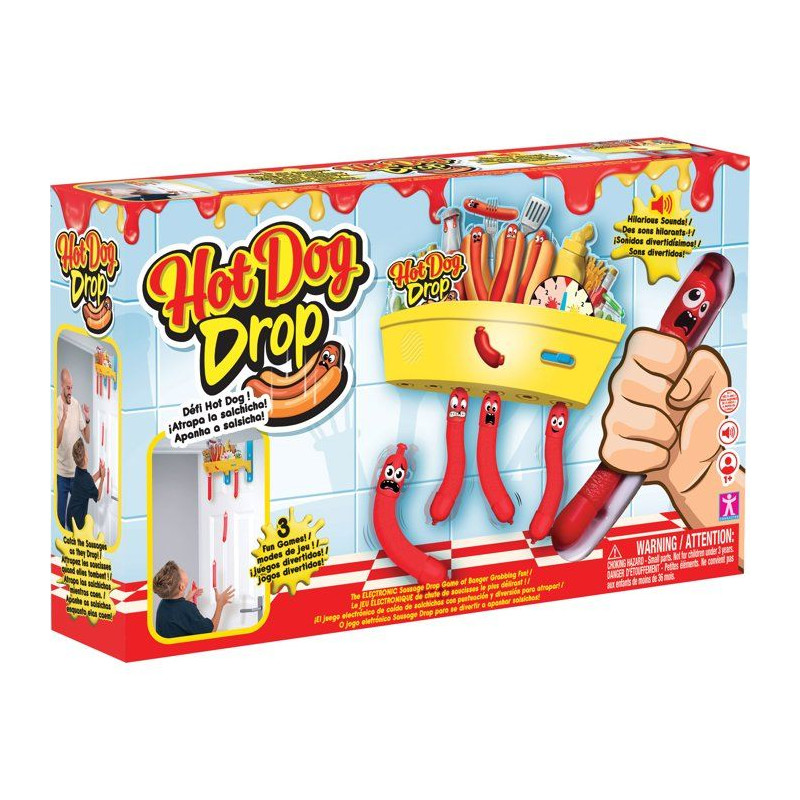 Jeu de réflexe - JAZWARES - Hot Dog Drop - mode équipe - hauteur ré