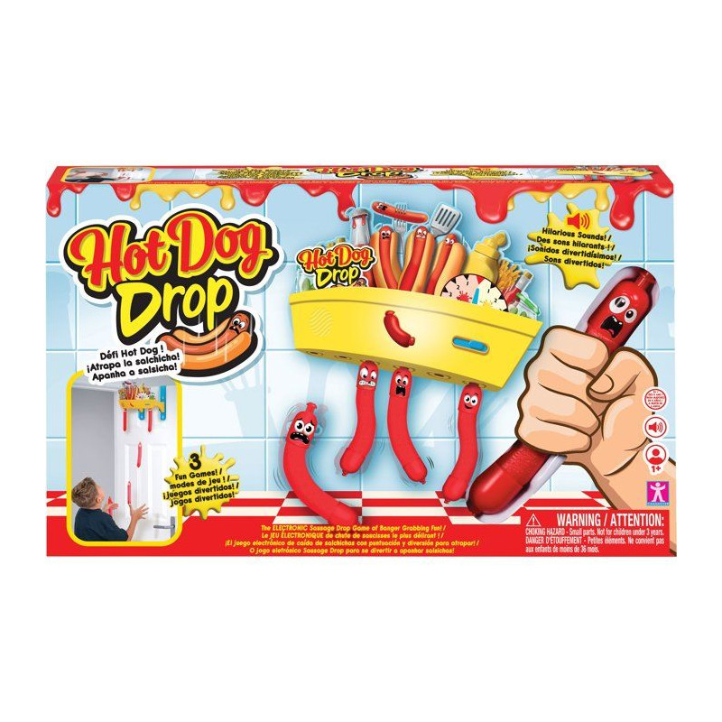 Jeu de réflexe - JAZWARES - Hot Dog Drop - mode équipe - hauteur ré
