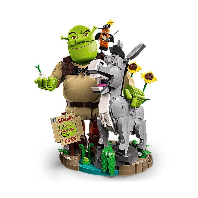 LEGO Shrek 72423 - Figurine Shrek et ses amis l'âne et le chat potté