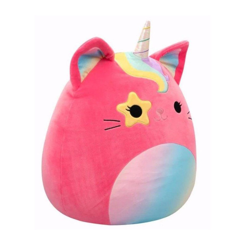 Peluche caticorne - SQUISHMALLOWS - Sienna - 50 cm - rose - yeux étoi
