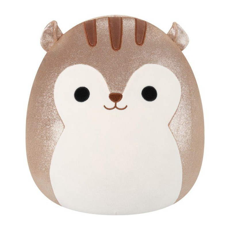 Peluche écureuil - SQUISHMALLOWS - Sawyer - 40 cm - brun pailleté -