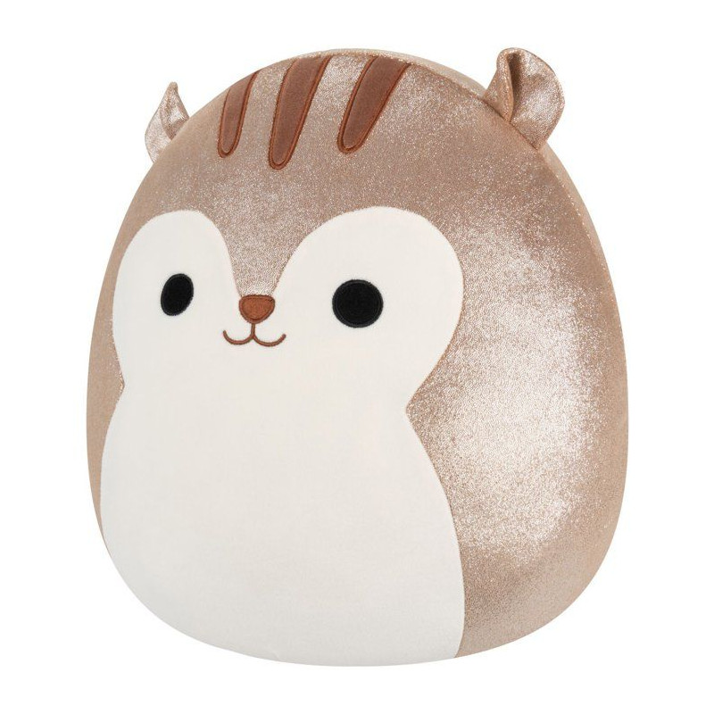Peluche écureuil - SQUISHMALLOWS - Sawyer - 40 cm - brun pailleté -