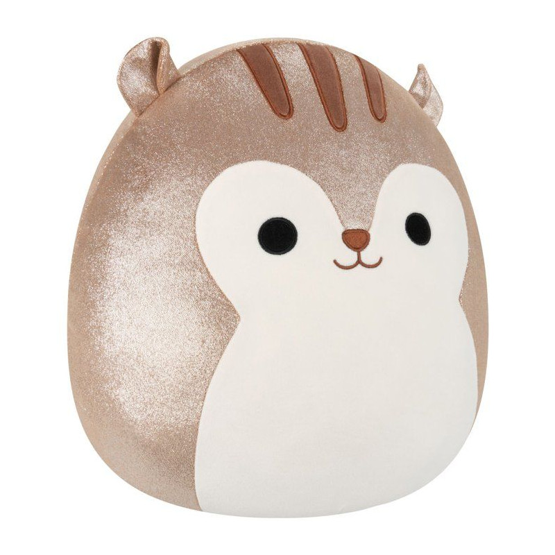 Peluche écureuil - SQUISHMALLOWS - Sawyer - 40 cm - brun pailleté -