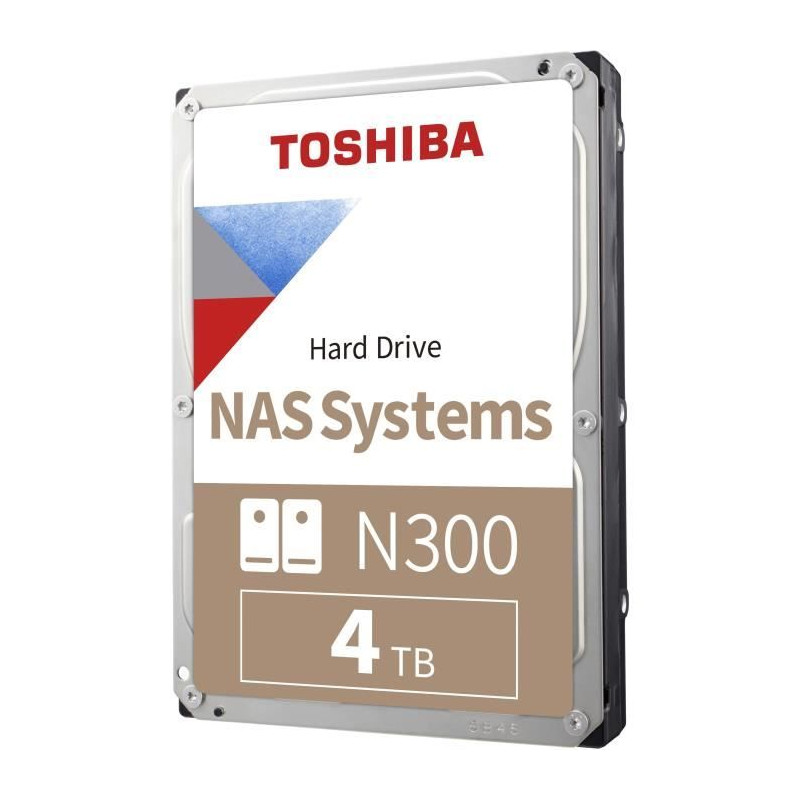 Disque dur interne - TOSHIBA - N300 - 4 To - 7200 tours/min - SATA