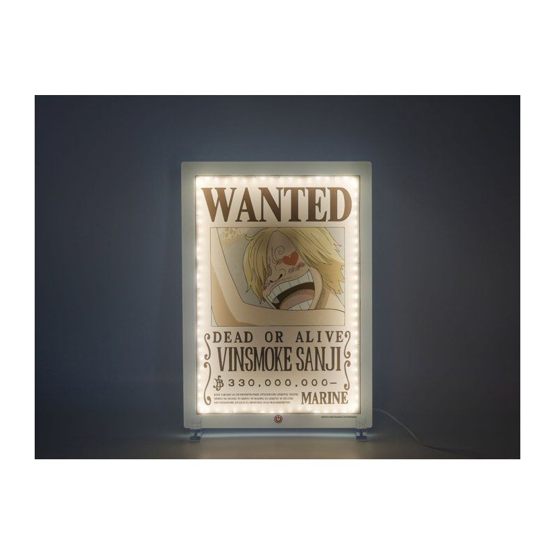 Lampe LED - TEKNOFUN - Néon mural Sanji Wanted One Piece 30 cm
