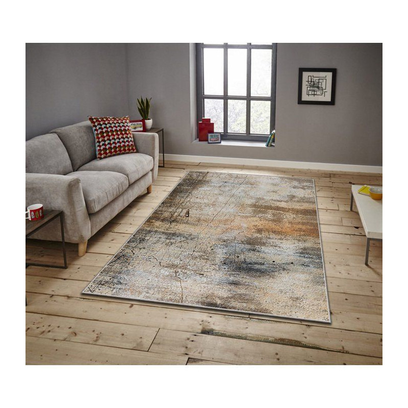 Tapis 120 x 180 cm - polyester - Hauteur de poil : 2 mm - Poids : 740