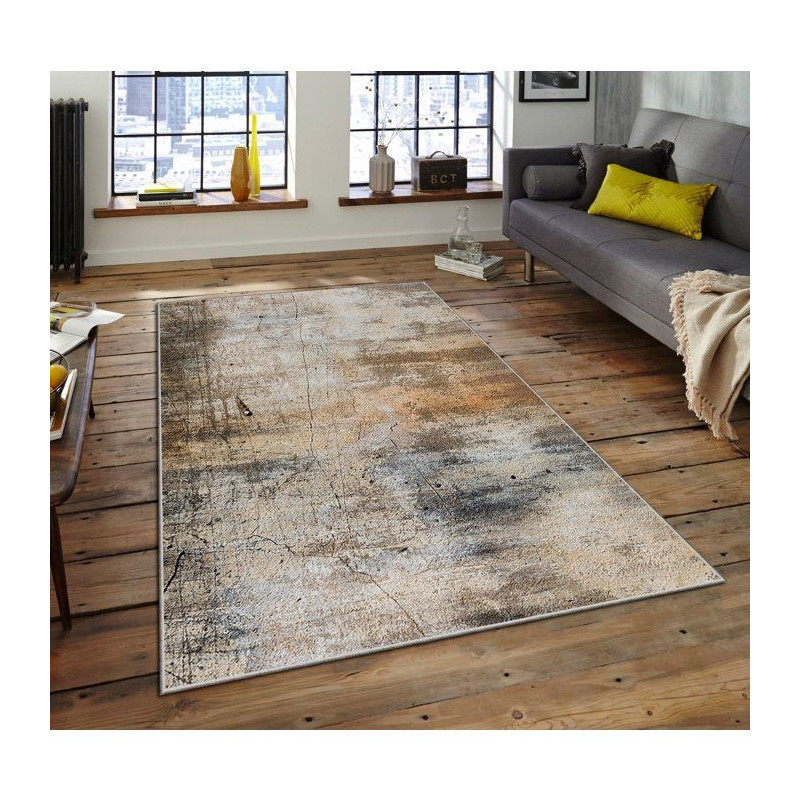 Tapis 120 x 180 cm - polyester - Hauteur de poil : 2 mm - Poids : 740