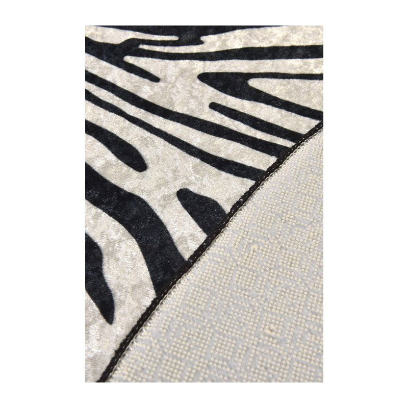 Tapis rond Ø 100 cm - polyester - Hauteur de poil : 4 mm - Poids : 70