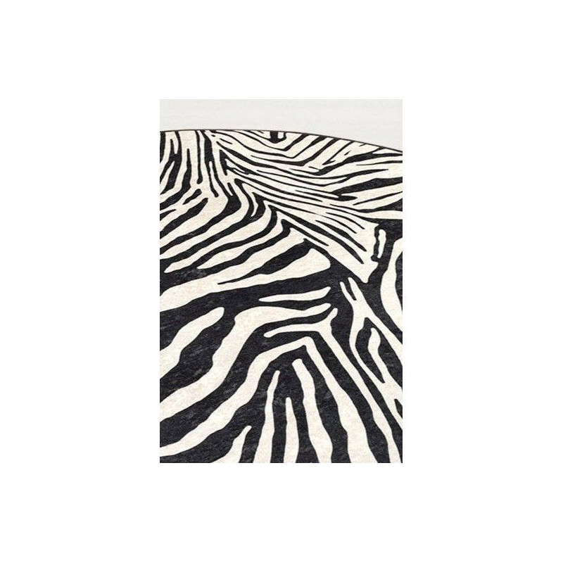 Tapis rond Ø 100 cm - polyester - Hauteur de poil : 4 mm - Poids : 70