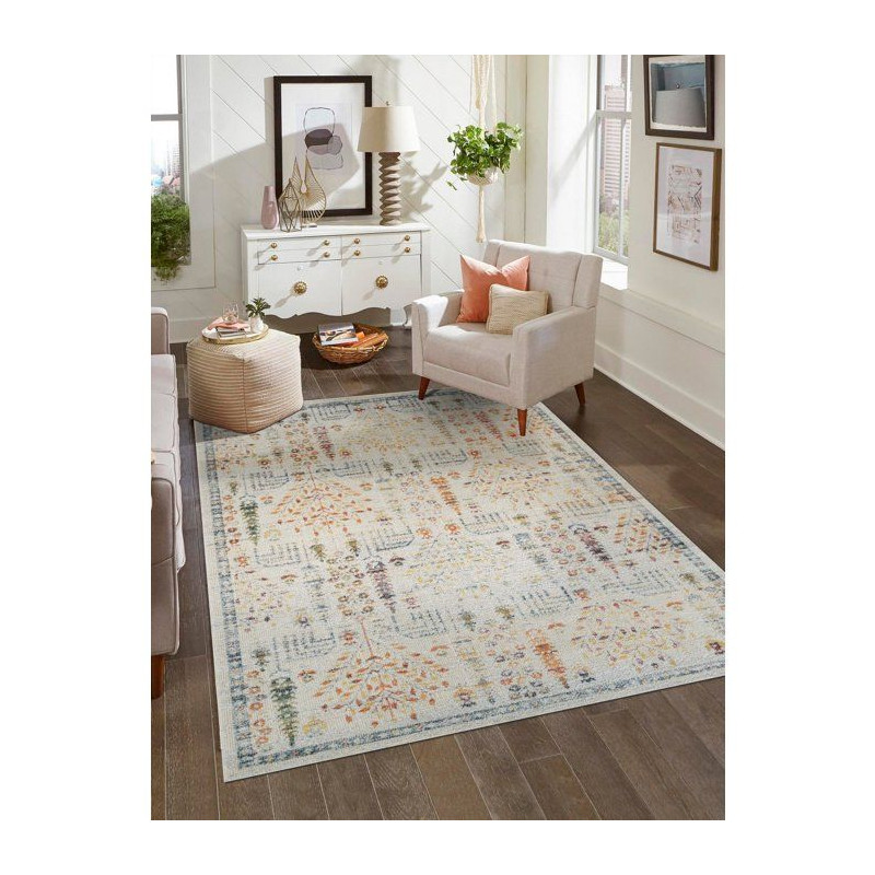 Tapis 120 x 180 cm - polypropylène/coton - Hauteur de poil : 6 mm - P