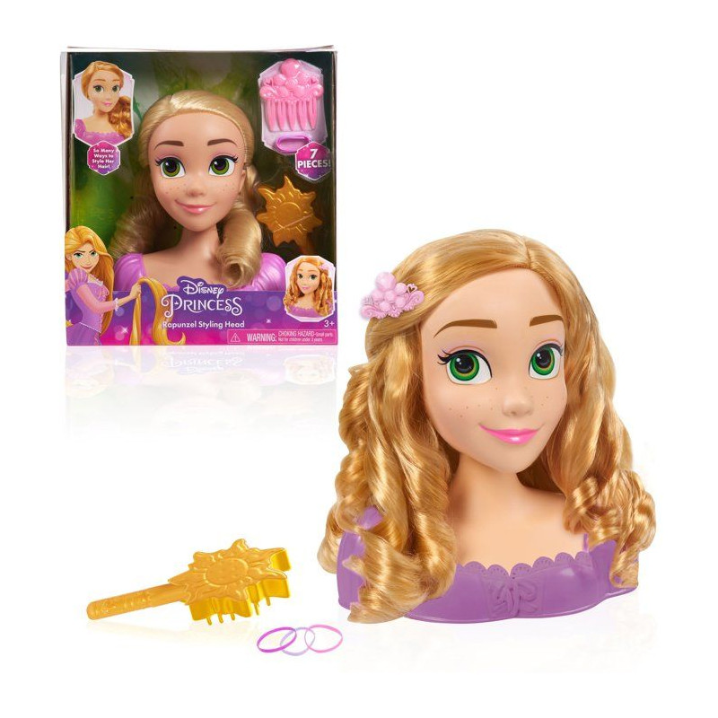 Tête à coiffer - DISNEY Princess - Raiponce - 6 accessoires - Dès 3