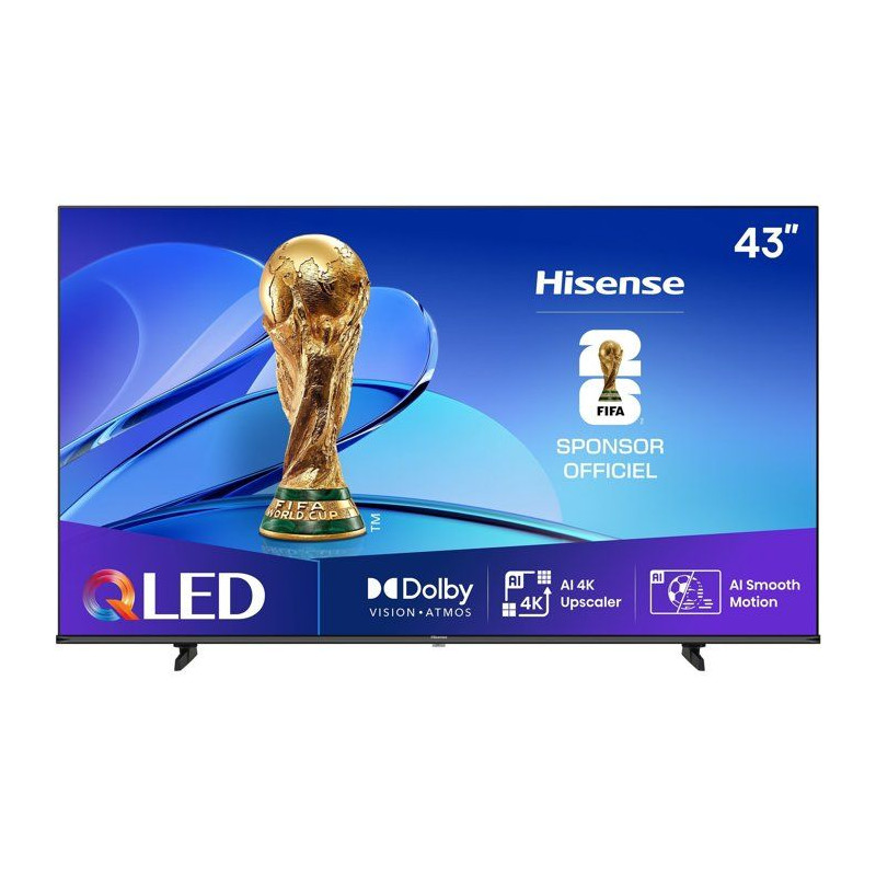 Hisense 43E7Q - TV QLED 43" (108 cm) - 4K UHD 3840x2160 - TV connecté