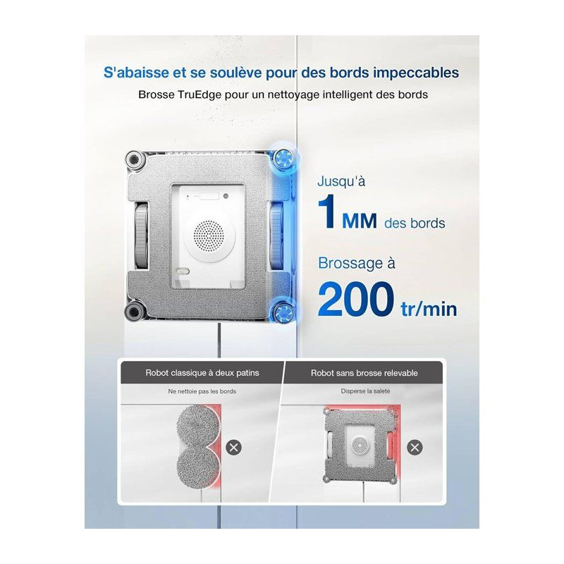 ECOVACS WINBOT W2S - Robot Nettoyage de vitres - Nettoyage Intelligent