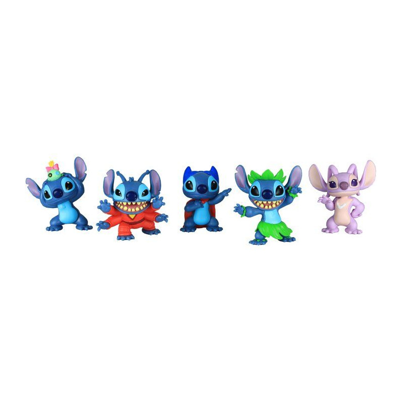 Coffret 5 figurines - DISNEY - Stitch - Non articulées - 6 cm - Dès