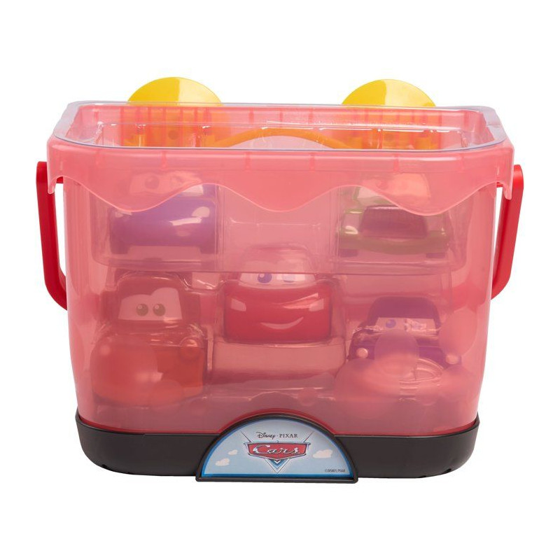 Jouets de bain - DISNEY Cars - Set de 5 figurines - Panier de rangemen