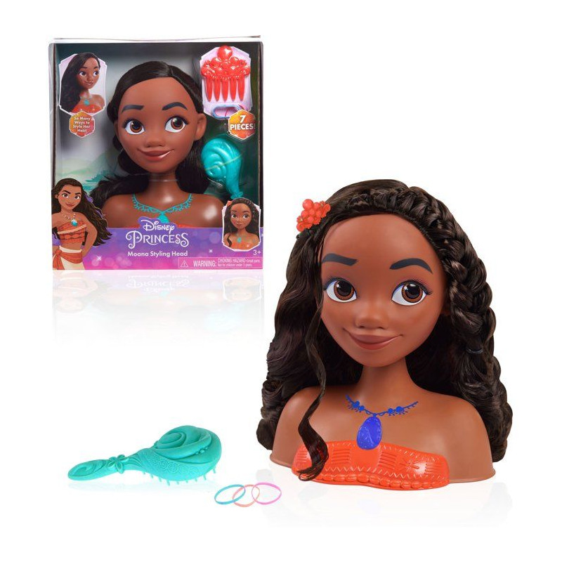 Tête à coiffer - DISNEY Princess - Vaiana - 6 accessoires - Dès 3 a