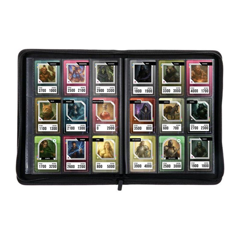 Album Premium 360 cartes à collectionner - Konix - 9 pochettes 63 x 8
